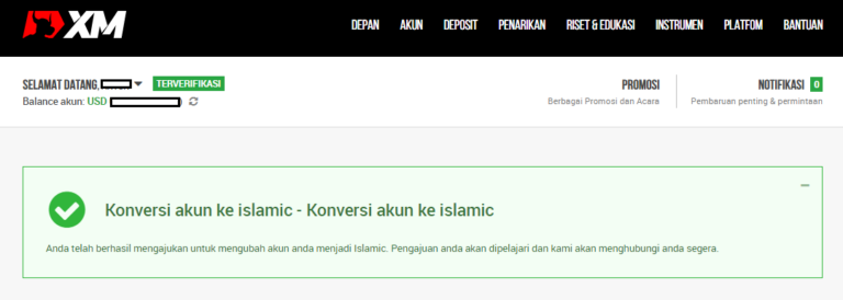 Informasi Persetujuan Konversi Akun Islamic.
