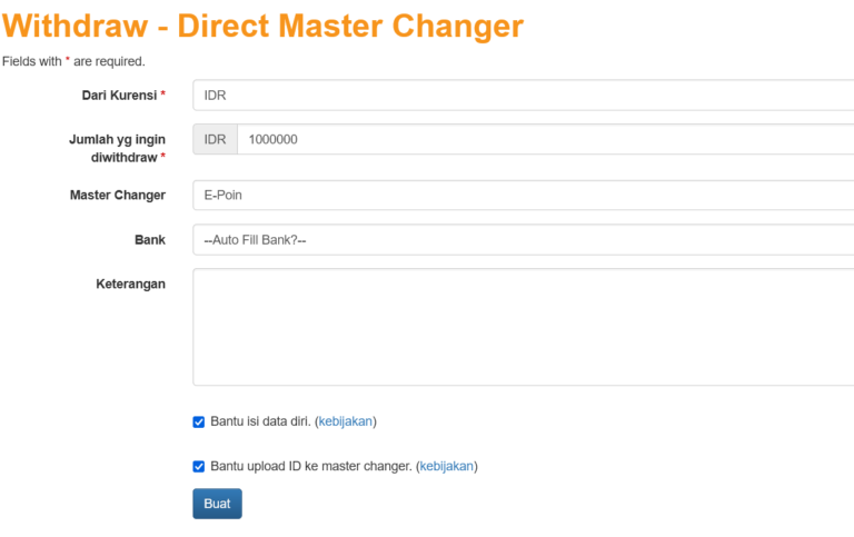 Withdrawal direct master changer.